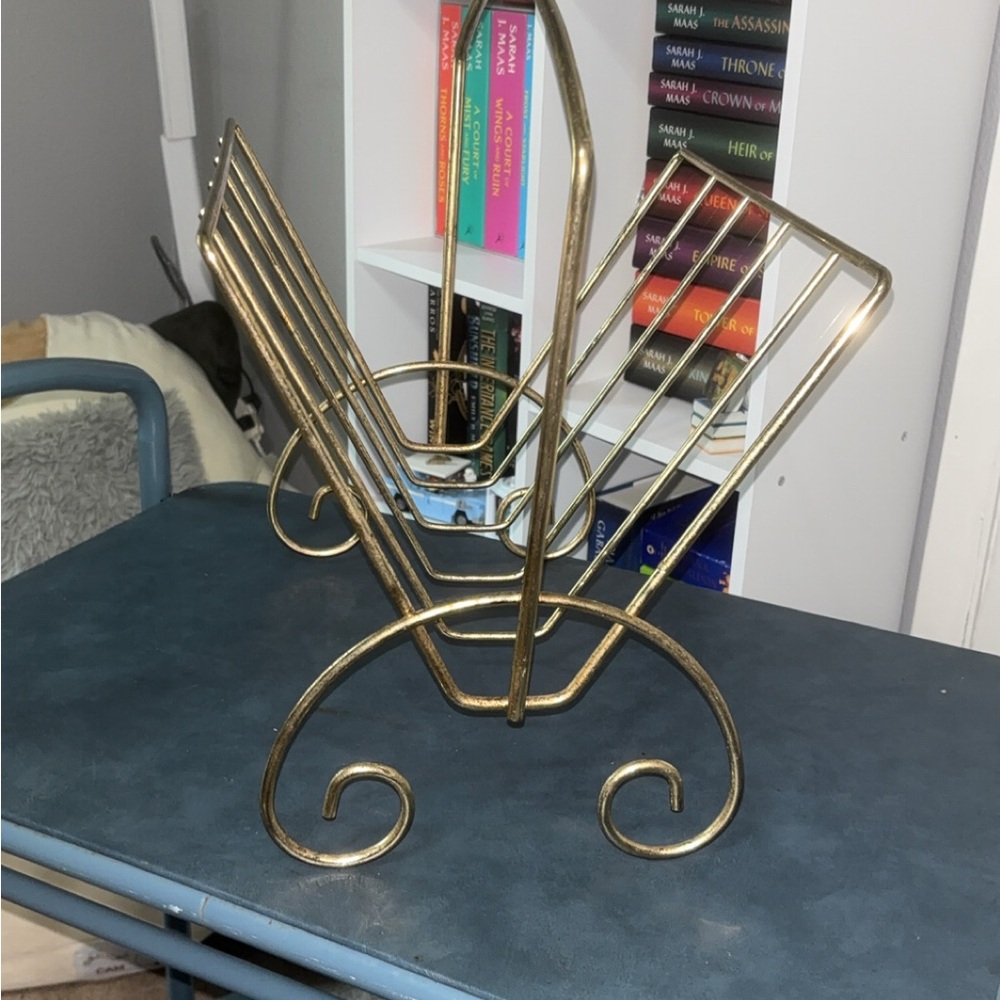 Antique Magazine Rack - Picture 2 of 2